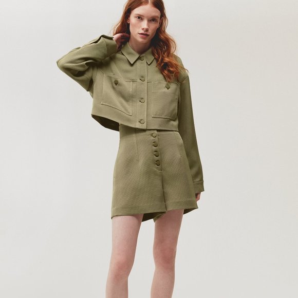 Aritzia Le Fou Green Shorts - Picture 1 of 3